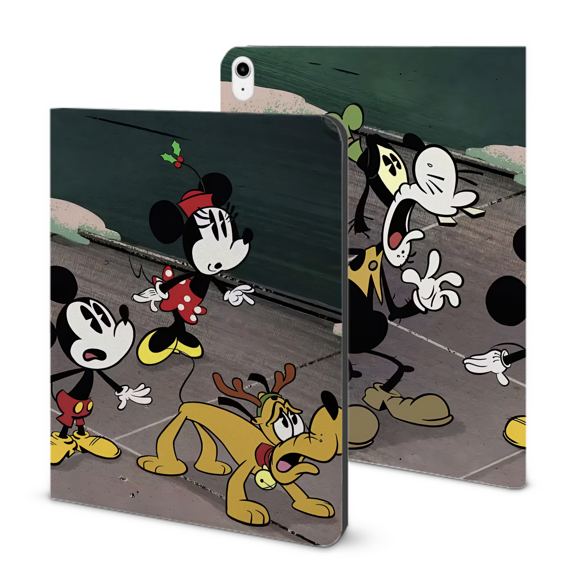 （画像用） ミッキーマウス Mickey Mouse IPadケース ペンホルダー付き ブックスタイルデザイン